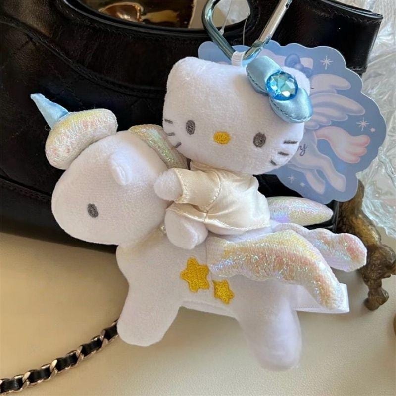 Cute Unicorn Hello Kitty Plush Keychain Doll - ArtGalleryZen