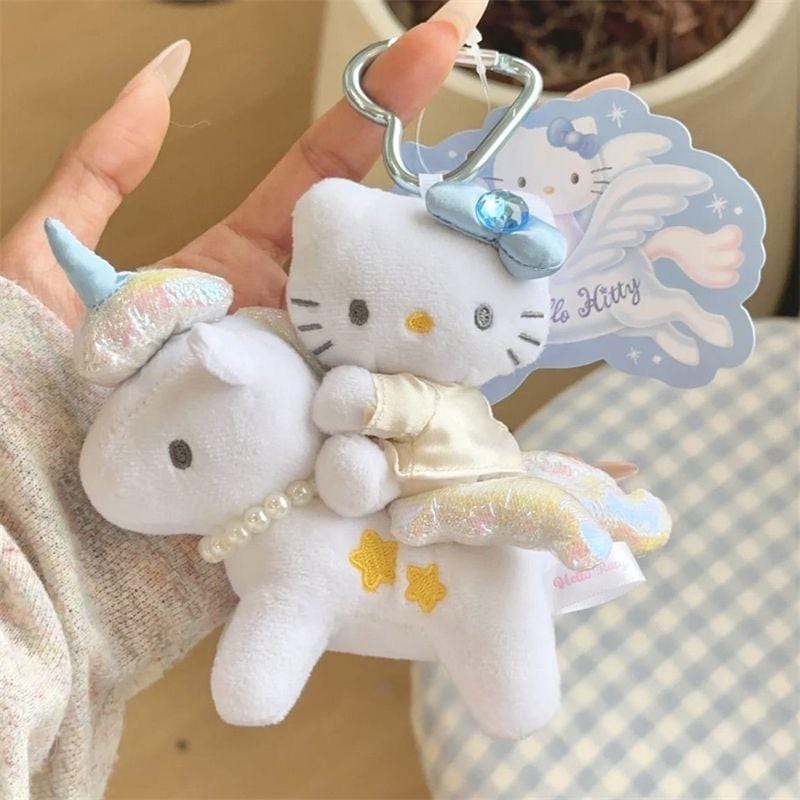 Cute Unicorn Hello Kitty Plush Keychain Doll - ArtGalleryZen