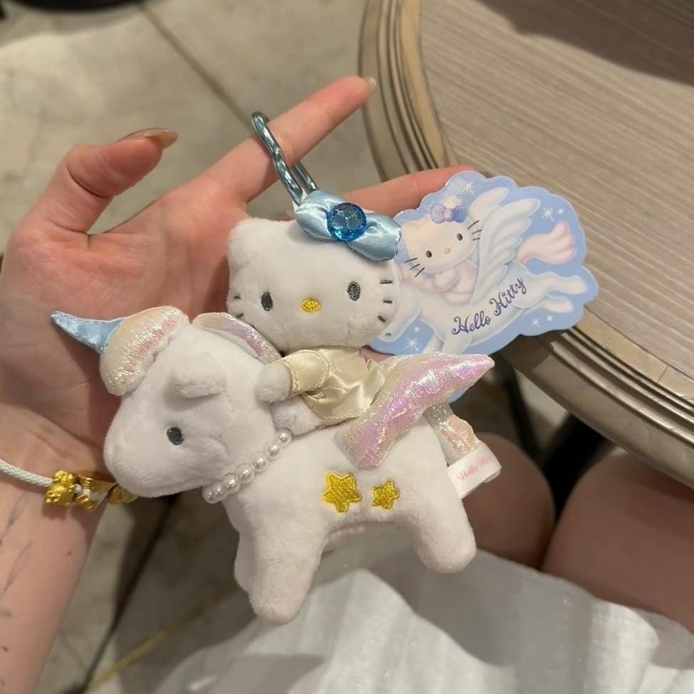 Cute Unicorn Hello Kitty Plush Keychain Doll - ArtGalleryZen
