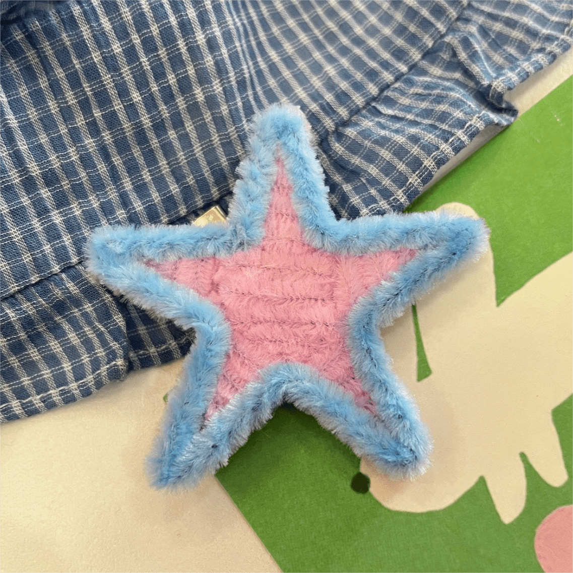 Cute Y2K Plush Star Hair Clip - ArtGalleryZen