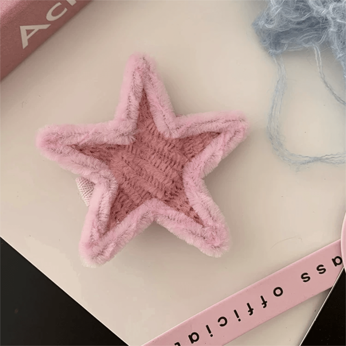 Cute Y2K Plush Star Hair Clip - ArtGalleryZen