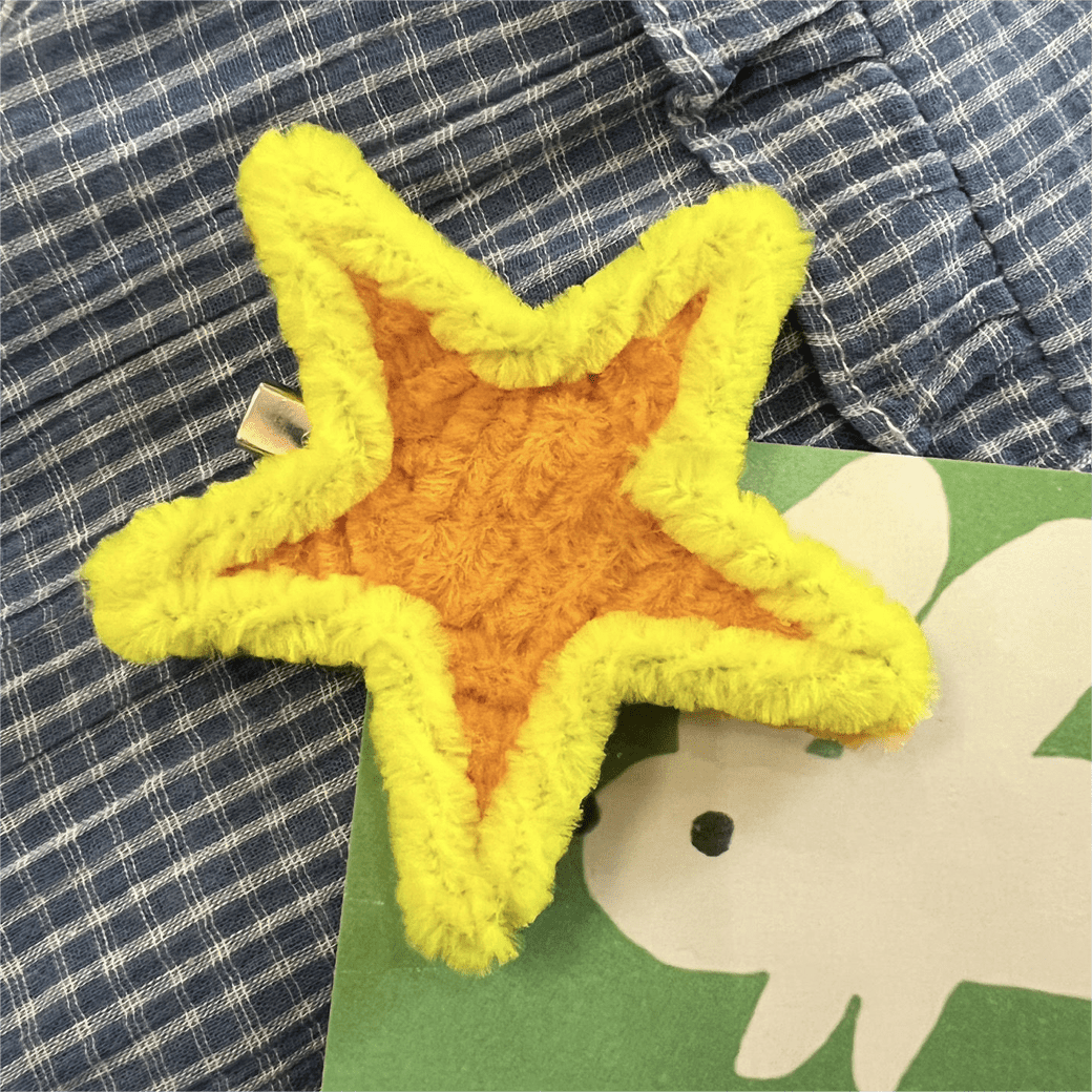 Cute Y2K Plush Star Hair Clip