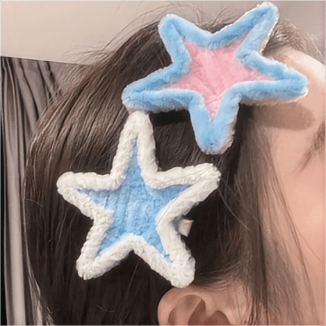 Cute Y2K Plush Star Hair Clip