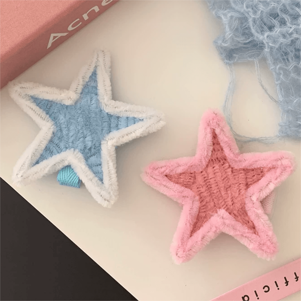 Cute Y2K Plush Star Hair Clip