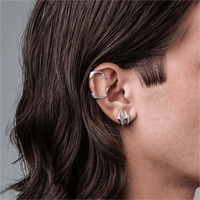 Thumbnail for Cyberpunk 2Pcs Geometric Pattern Stackable Non Piercing Lip Cuff Set - ArtGalleryZen