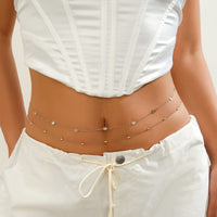 Thumbnail for Dainty 2 Pieces Smile Face Belly Chain Set - ArtGalleryZen