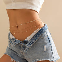 Thumbnail for Dainty 3Pcs Star Tassel Curb Belly Chain Set