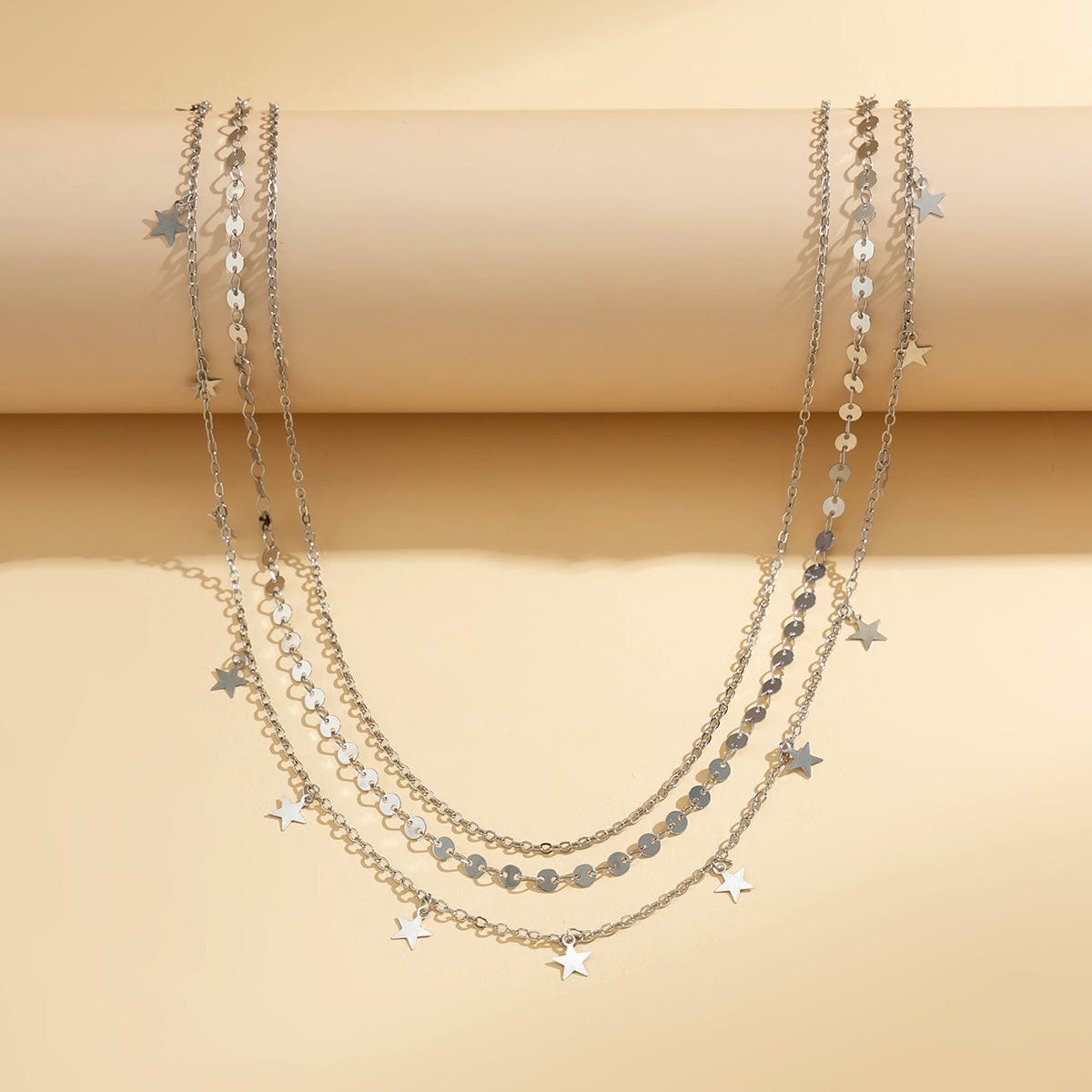 Dainty 3Pcs Star Tassel Curb Belly Chain Set