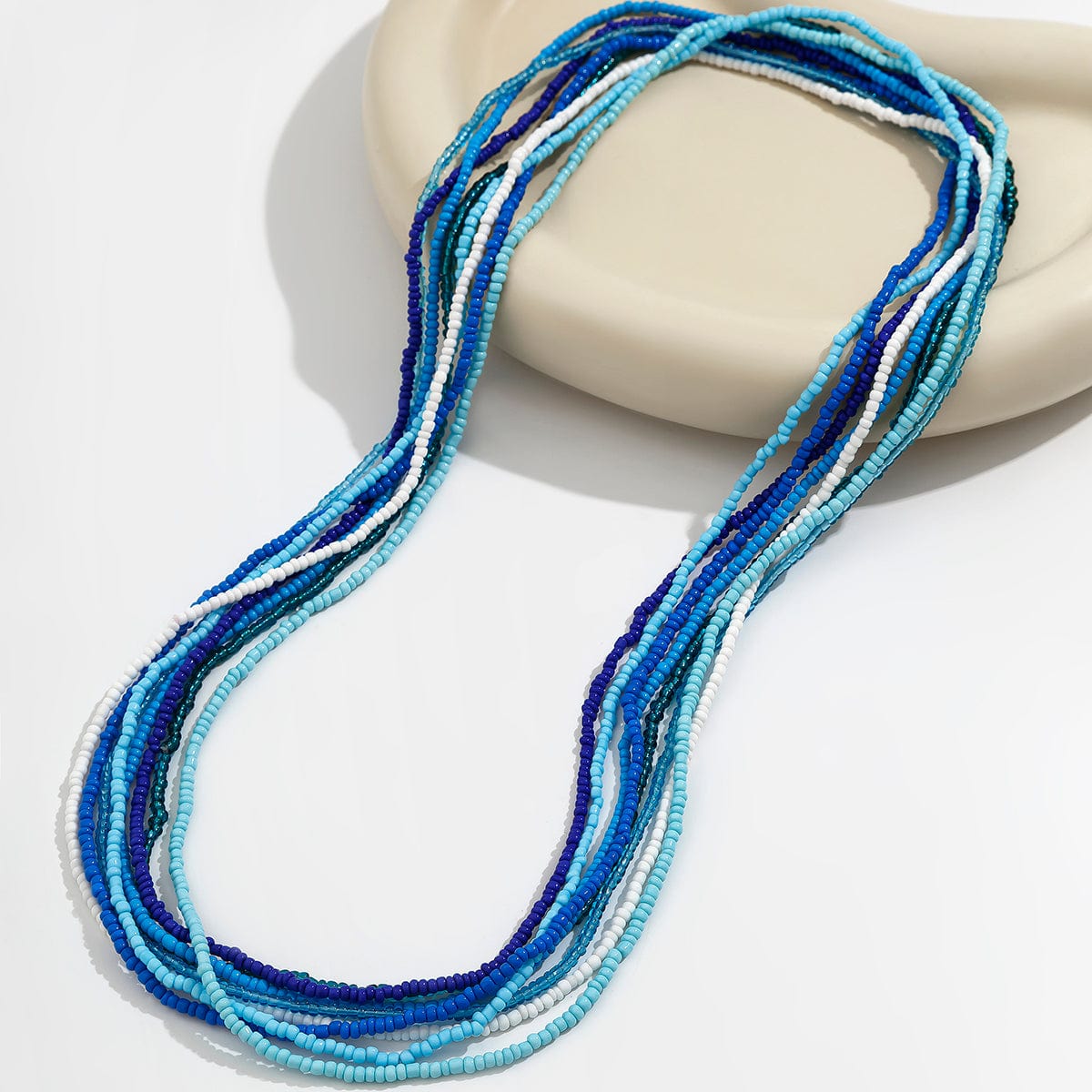 Dainty Boho 8 Pieces Crystal Seed Beaded Belly Chain Set - ArtGalleryZen