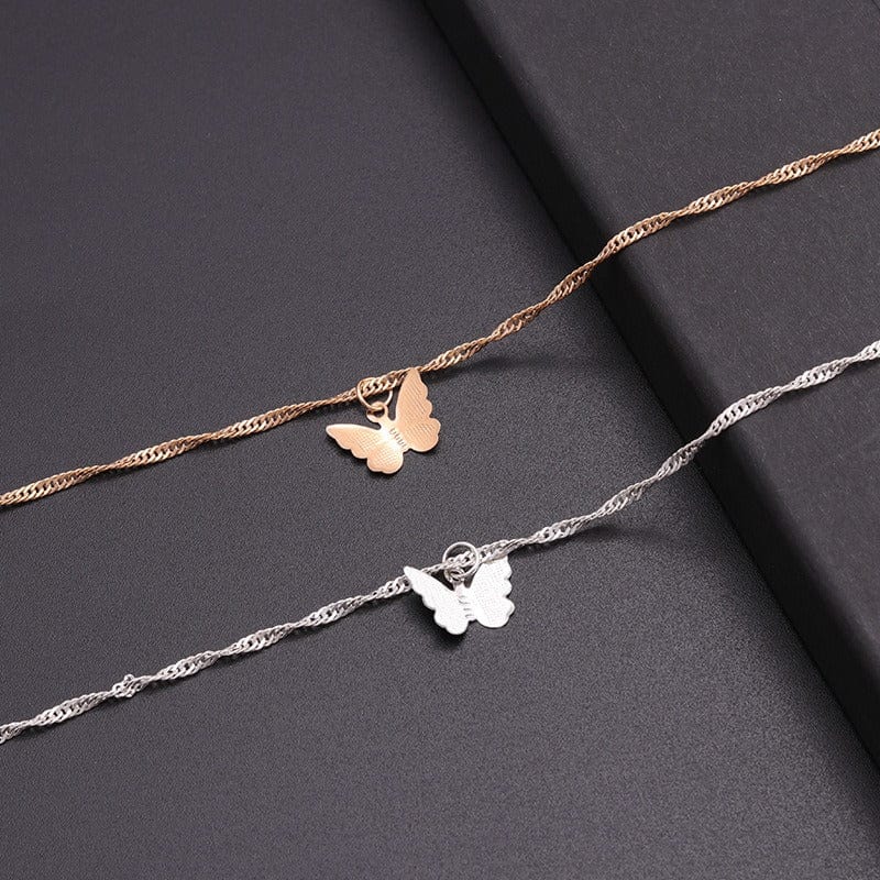 Dainty Butterfly Chain Necklace - ArtGalleryZen