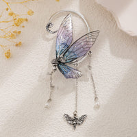 Thumbnail for Dainty Butterfly Flower Tassel Elf Ear Cuff Wrap Earring