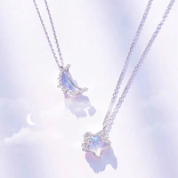 Thumbnail for Dainty Celestial Crystal Moon Phase Star Necklace - ArtGalleryZen