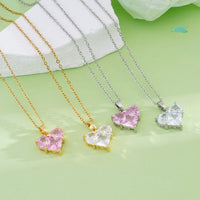 Thumbnail for Dainty Crystal Heart Pendant Necklace