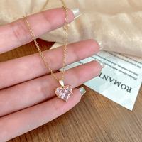 Thumbnail for Dainty Crystal Heart Pendant Necklace