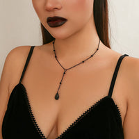 Thumbnail for Dainty Crystal Pendant Y Necklace - ArtGalleryZen