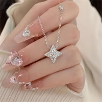 Thumbnail for Dainty Crystal Sparkle Necklace Bracelet Set - ArtGalleryZen