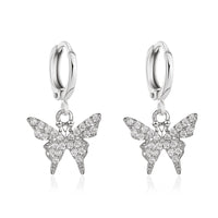 Thumbnail for Dainty CZ Inlaid Butterfly Huggie Hoop Earrings - ArtGalleryZen