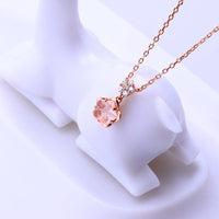 Thumbnail for Dainty CZ Inlaid Crystal Cherry Blossom Necklace - ArtGalleryZen