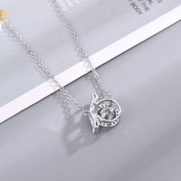 Thumbnail for Dainty CZ Inlaid Crystal Rolling Heart Cinnamoroll Necklace - ArtGalleryZen