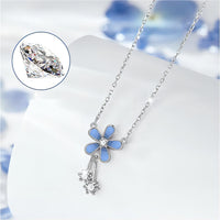 Thumbnail for Dainty CZ Inlaid Enamel Daisy Necklace - ArtGalleryZen