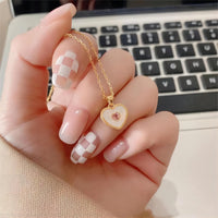 Thumbnail for Dainty CZ Inlaid Natural Shell Heart Pendant Necklace - ArtGalleryZen