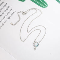 Thumbnail for Dainty CZ Inlaid Turquoise Moon Phase Star Necklace - ArtGalleryZen