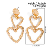 Thumbnail for Dainty Duo Hollow Heart Dangle Earrings