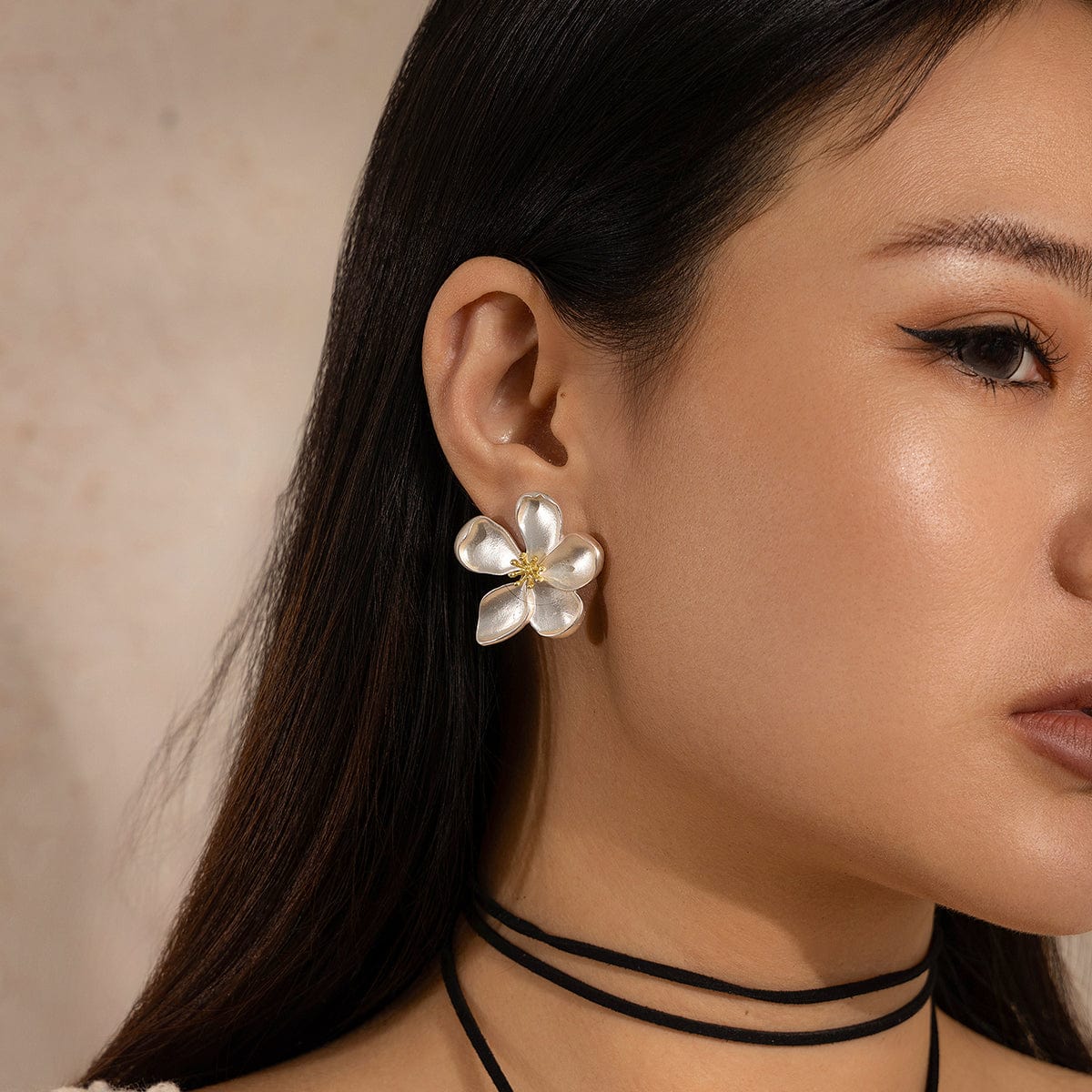 Dainty Gold Silver Plated Flower Stud Earrings - ArtGalleryZen