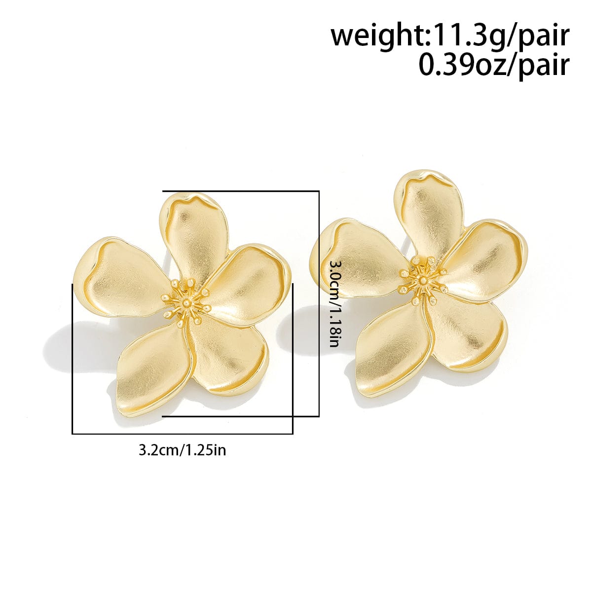 Dainty Gold Silver Plated Flower Stud Earrings