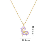 Thumbnail for Dainty Gold Silver Tone Bowknot Heart CZ Pendant Necklace