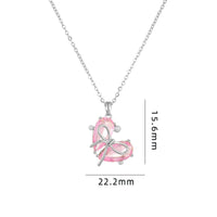 Thumbnail for Dainty Gold Silver Tone Bowknot Heart CZ Pendant Necklace