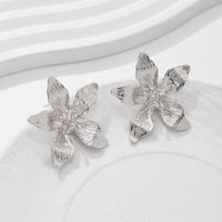 Thumbnail for Dainty Gold Silver Tone Flower Stud Earrings - ArtGalleryZen