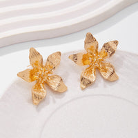 Thumbnail for Dainty Gold Silver Tone Flower Stud Earrings - ArtGalleryZen