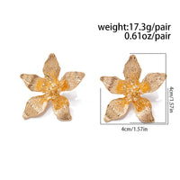 Thumbnail for Dainty Gold Silver Tone Flower Stud Earrings - ArtGalleryZen