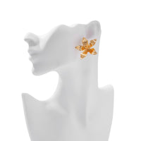 Thumbnail for Dainty Gold Silver Tone Flower Stud Earrings - ArtGalleryZen