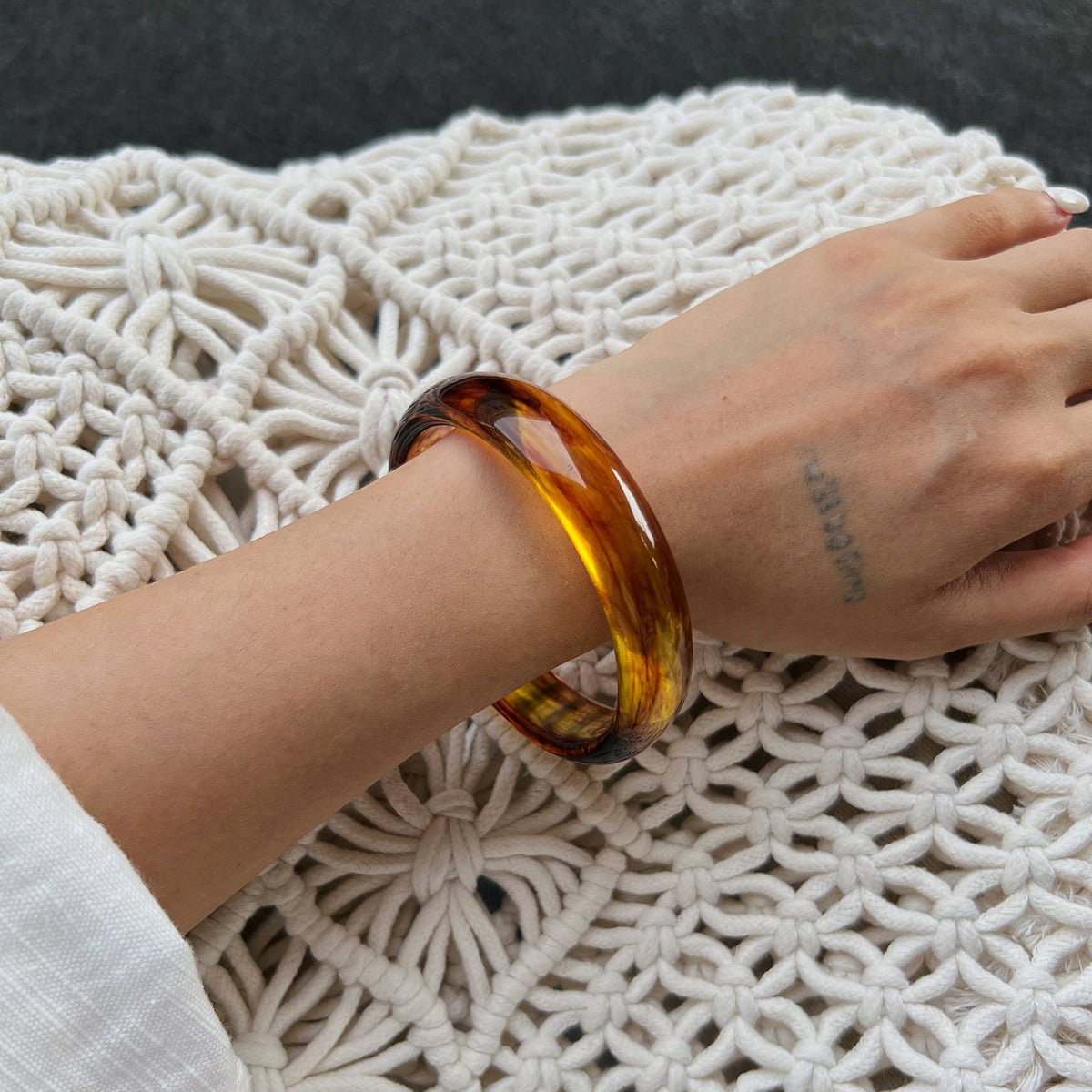 Dainty Gradient Resin Bangle Bracelet Set - ArtGalleryZen