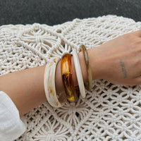 Thumbnail for Dainty Gradient Resin Bangle Bracelet Set - ArtGalleryZen