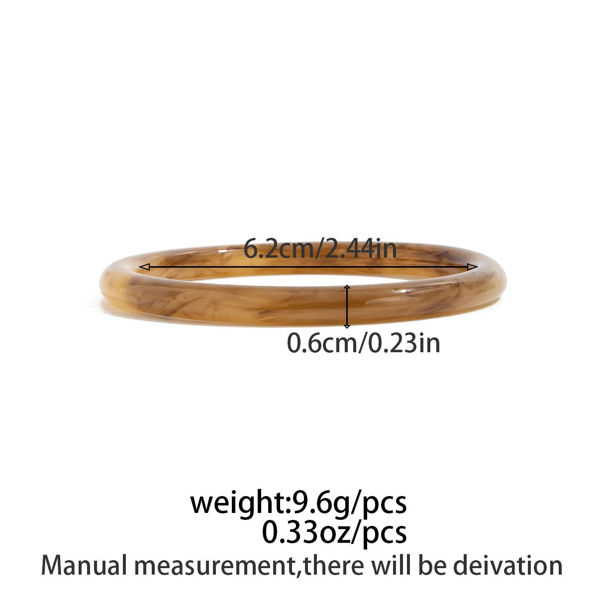 Dainty Gradient Resin Bangle Bracelet Set - ArtGalleryZen