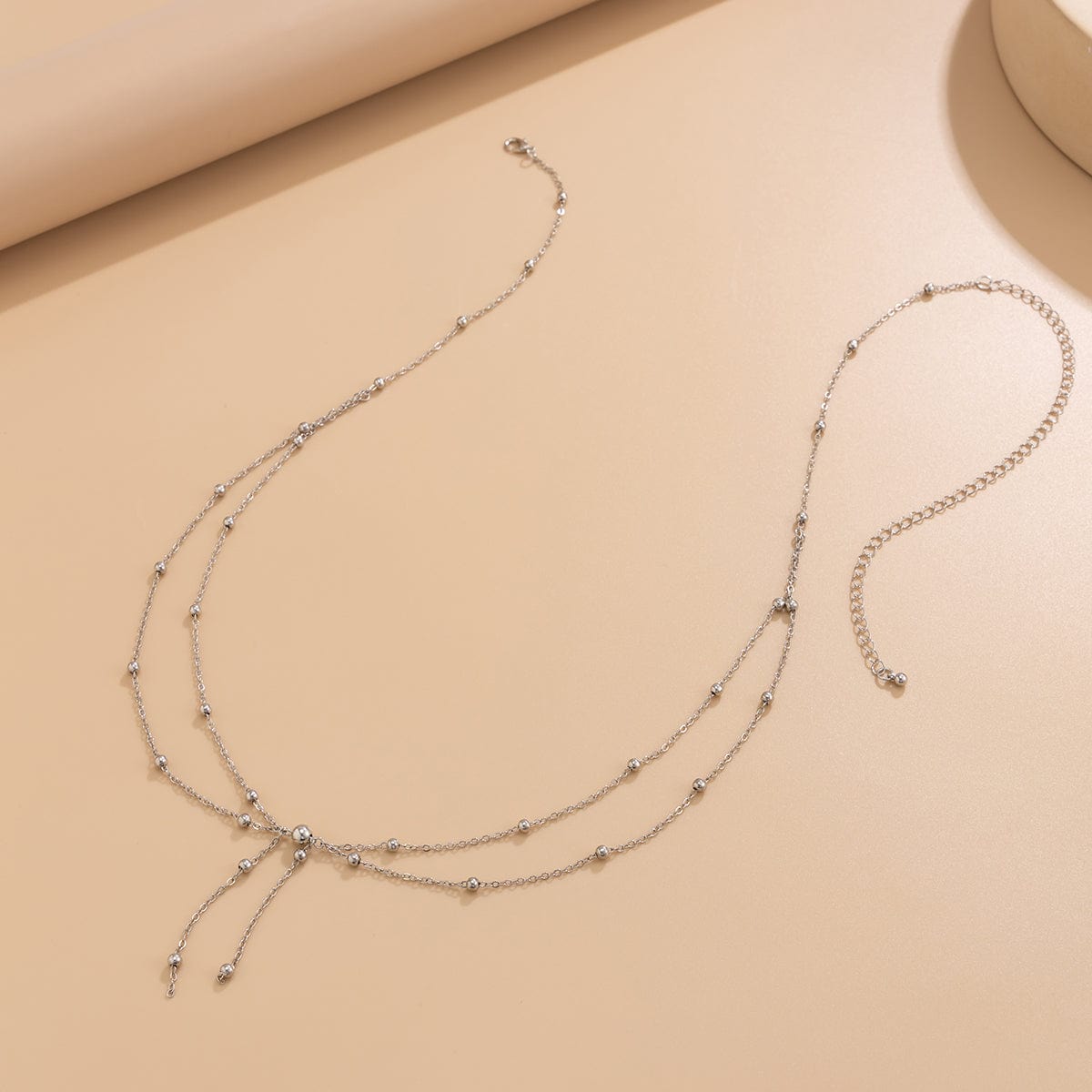 Dainty Layered Gold Silver Tone Saturn Belly Chain