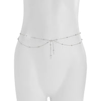 Thumbnail for Dainty Layered Gold Silver Tone Saturn Belly Chain