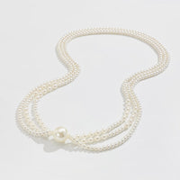 Thumbnail for Dainty Layered Pearl Chain Necklace