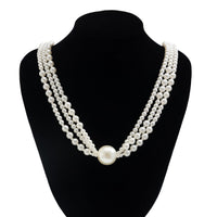 Thumbnail for Dainty Layered Pearl Chain Necklace