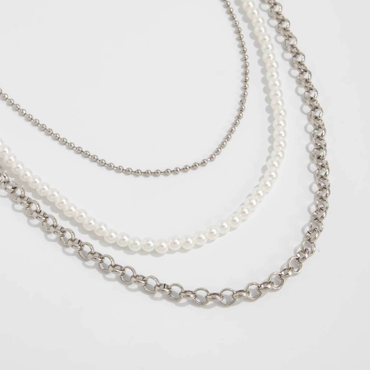 Dainty Layering Cross Pendant Pearl Trouser Chain - ArtGalleryZen