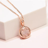 Thumbnail for Dainty Pink Crystal Pendant Necklace - ArtGalleryZen