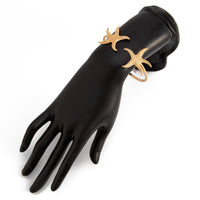 Thumbnail for Dainty Starfish Open Bangle Bracelet - ArtGalleryZen