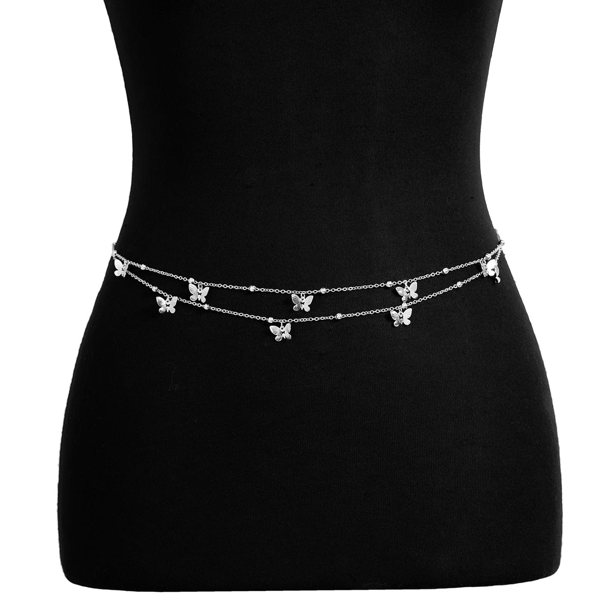 Dainty Trendy Layered Butterfly Saturn Belly Chain