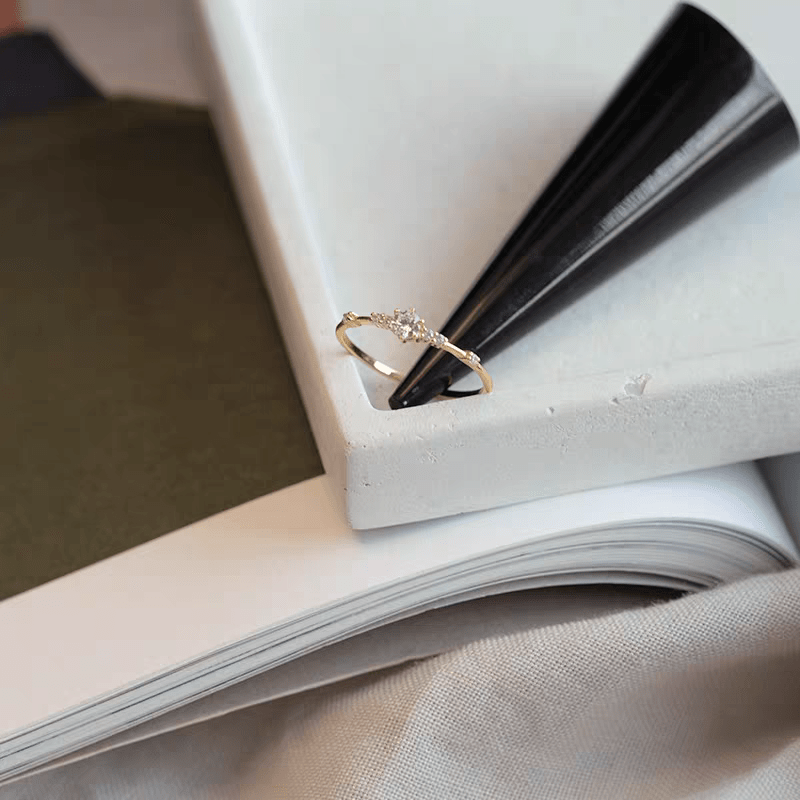 Dainty Zirconia Diamond Ring - ArtGalleryZen