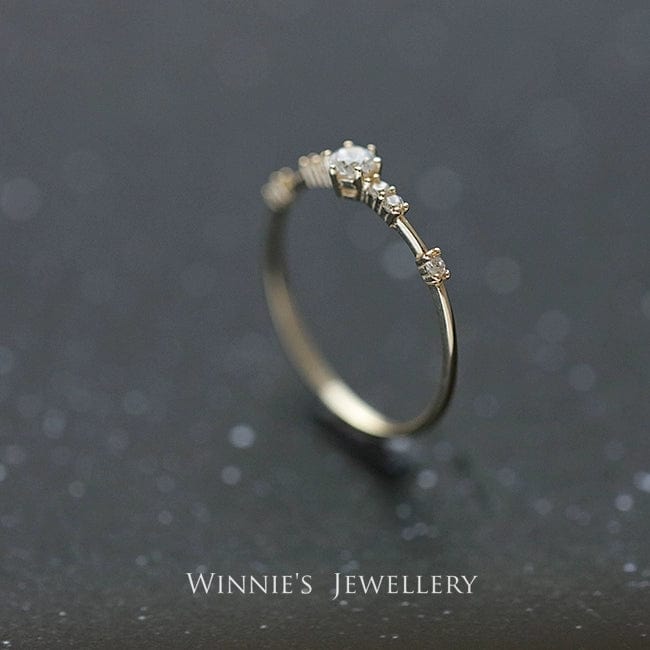 Dainty Zirconia Diamond Ring - ArtGalleryZen