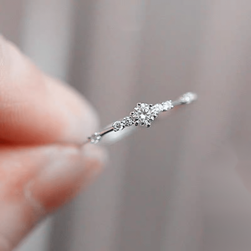 Dainty Zirconia Diamond Ring - ArtGalleryZen