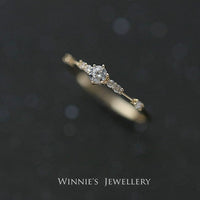 Thumbnail for Dainty Zirconia Diamond Ring - ArtGalleryZen
